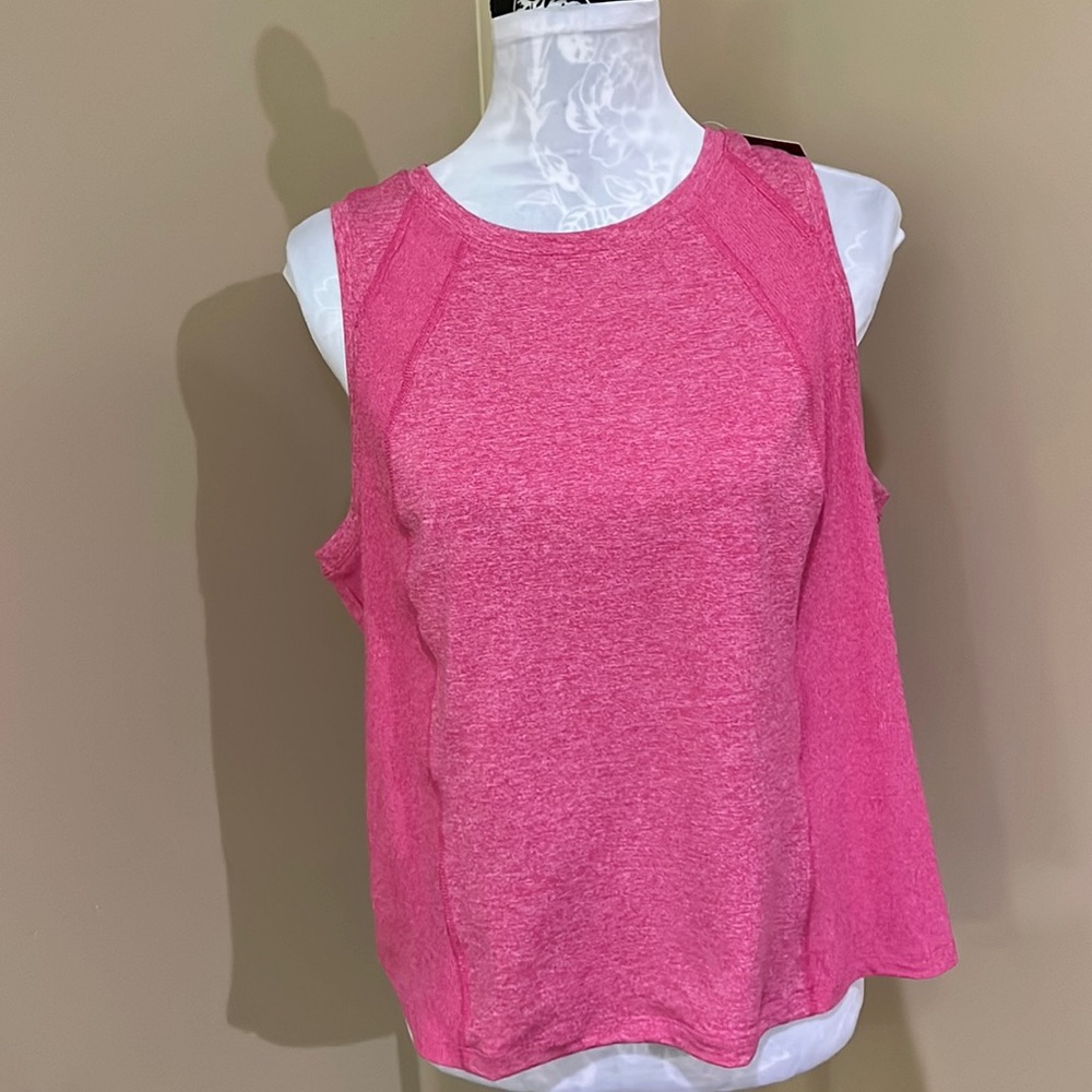Soft Rib Tank Pink size XL moisture Wicking athletic tank top